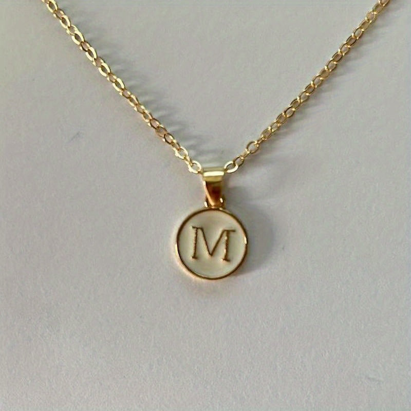 English Letters Decor Necklace Simple Pendant Necklace Alloy Necklace Jewelry Accessories For Women Gifts