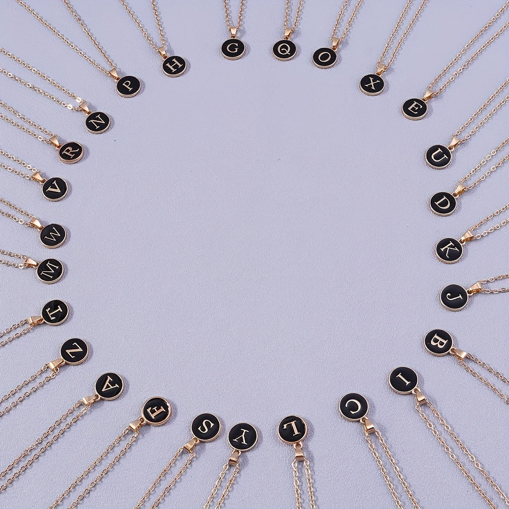 English Letters Decor Necklace Simple Pendant Necklace Alloy Necklace Jewelry Accessories For Women Gifts