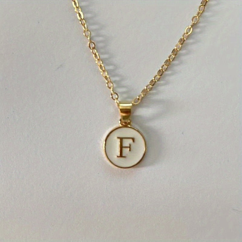 English Letters Decor Necklace Simple Pendant Necklace Alloy Necklace Jewelry Accessories For Women Gifts