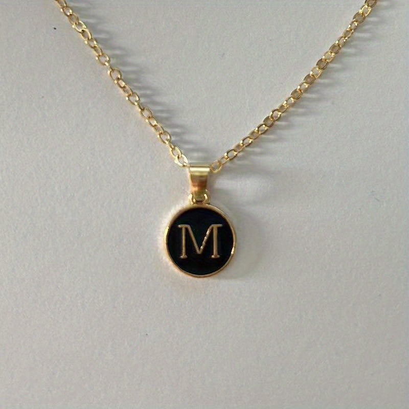 English Letters Decor Necklace Simple Pendant Necklace Alloy Necklace Jewelry Accessories For Women Gifts