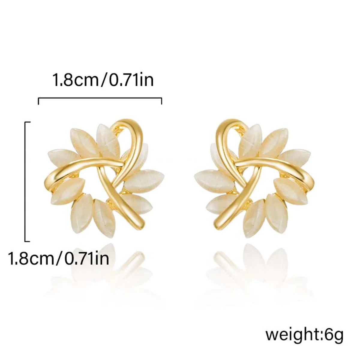 Exquisite Opal Flower Stud Earrings For Women Korean Shiny Crystal Imitation Pearl Floral Leaves Earring Wedding Party Jewelry