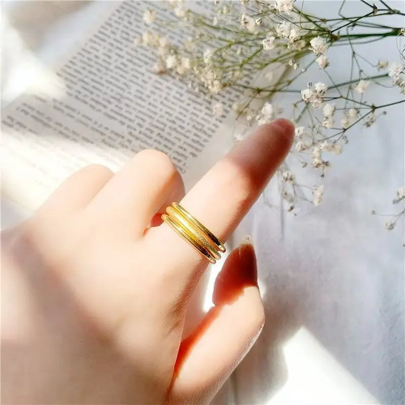 Stainless Steel Fashion Women's Open Enclose Leaf Rings Girls Botanical Women Knuckle Leaves Rings Wedding Party ins Jewelry
