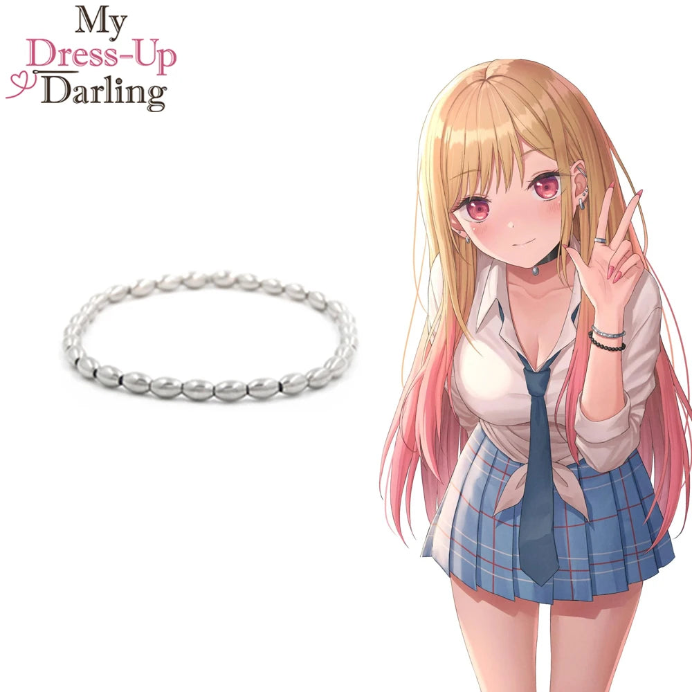 New Anime My Dress Up Darling Bracelet Marin Kitagawa Bead Bangle Bracelets Set for Women Girls Cosplay Prop Accessories