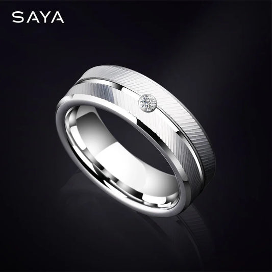 Rings for Men Women 7mm Width Plated Tungsten Carbide Rings Brushed with High Quality Fine Jewelry,Customized