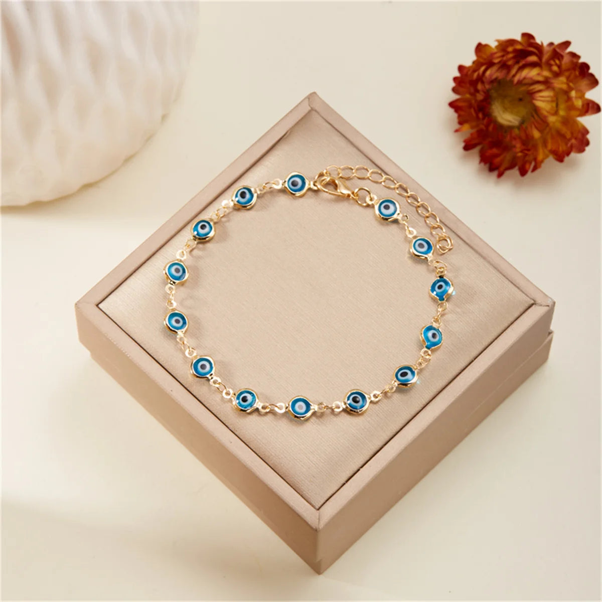 Bohemian Colorful Turkish Eyes Anklets For Women Creative Classic Lucky Evil Blue Eyes Ankle Bracelets Summer Beach Leg Jewelry