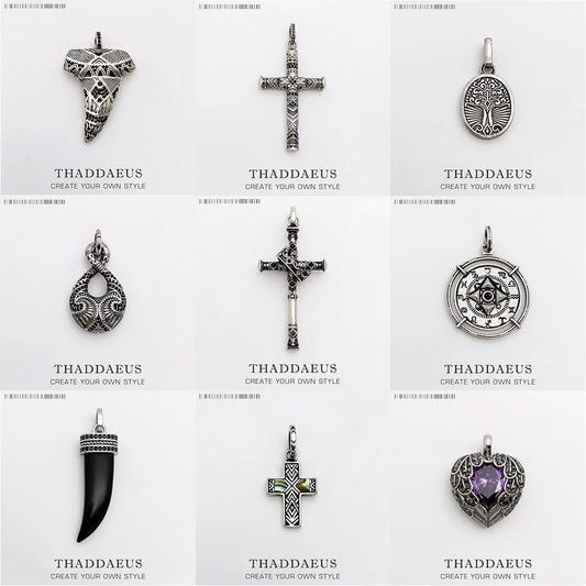 Pendant Black Love Knot Maori Cross Tooth Diver Fashion Rebel Street Jewelry Europe Bijoux Accessories Gift For Men Woman