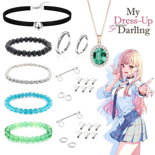 New Anime My Dress Up Darling Bracelet Marin Kitagawa Bead Bangle Bracelets Set for Women Girls Cosplay Prop Accessories