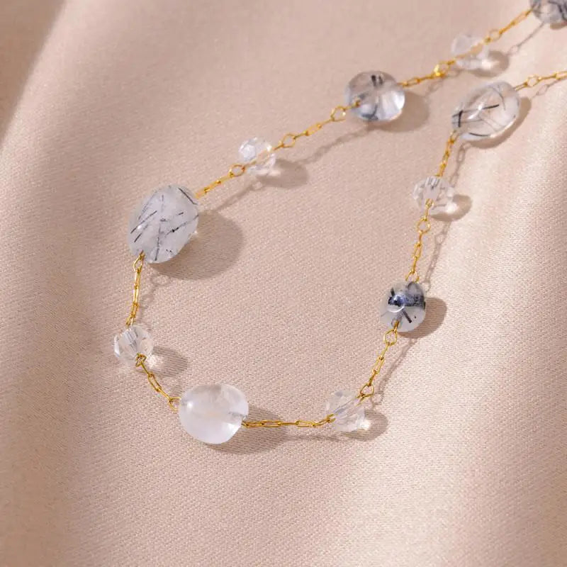 Anklets for Women Stainless Steel Stone Beaded Chain Anklet Summer Beach Accessories Boho Leg Bracelets Jewelry Tobilleras Mujer