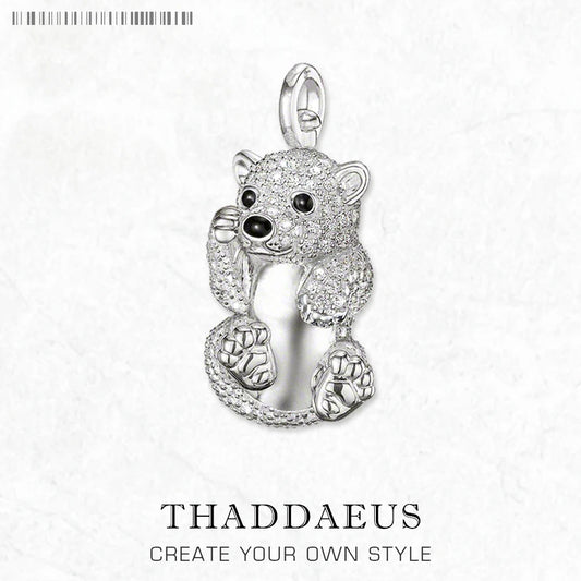 Pendant Polar Bear Summer Brand New Fine Jewelry Europe Cute Bijoux S925 Sterling Silver Gift For Woman