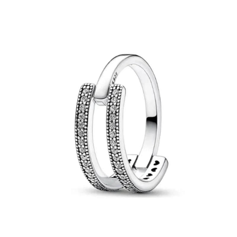 European Ring Rings 925 Sterling Silver Heart Bow Round Size 6789 For Women Men Jewelry Party Fashion Wedding