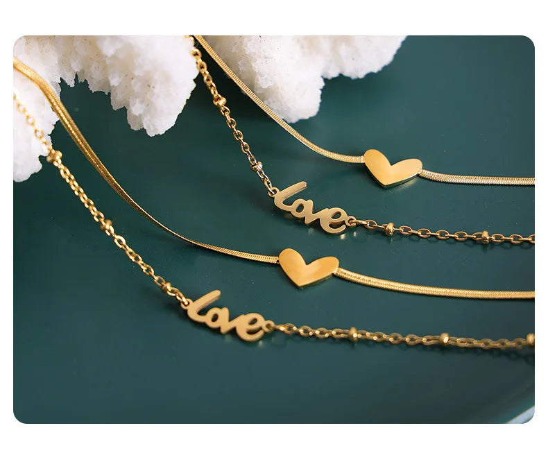 Anklets For Women Stainless Steel 18K Gold Plated High Quality No Tarnish Women's Ankle Bracelets Foot Chains Luxury Ankle Strap