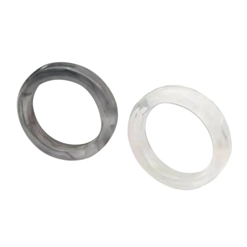 2Pcs Resin Rings Tiny Aesthetic Acrylic Ring Women Teen Girl Cute Stackable Ring Statement Jewelry Ornament Ring Gift