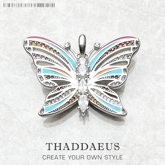 Pendants Tropical Butterfly Summer Jewelry Bohemia 925 Sterling Silver Jungle Accessories Gift For Women