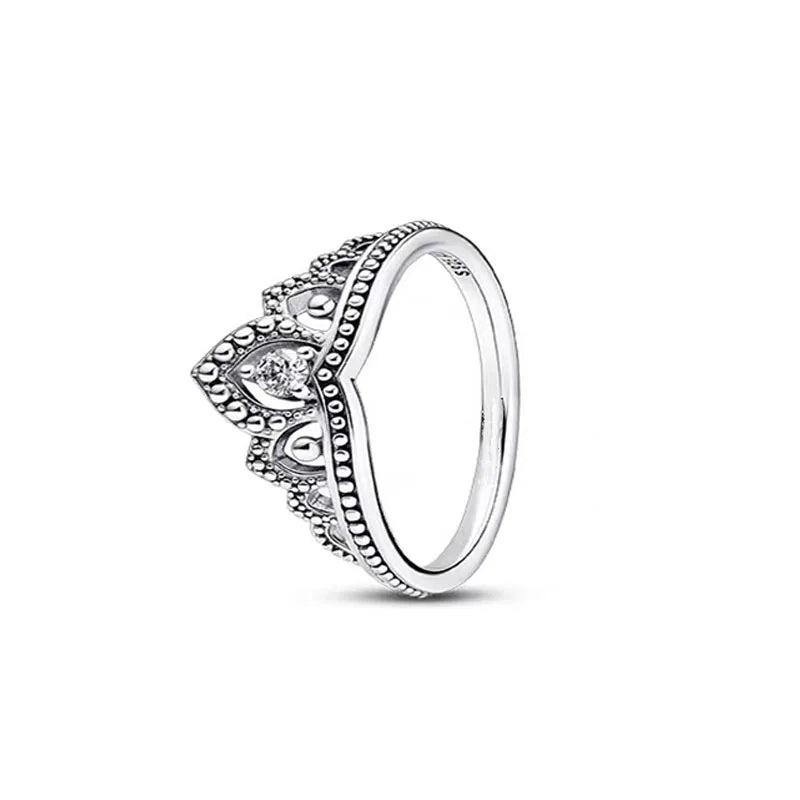 European Ring Rings 925 Sterling Silver Heart Bow Round Size 6789 For Women Men Jewelry Party Fashion Wedding