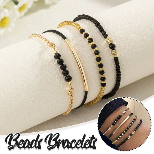 Simple Bracelet Beads Handmade Glass Stone Bracelets Women Boho Party Vacation Jewelry Stack Pulseras De Mujer