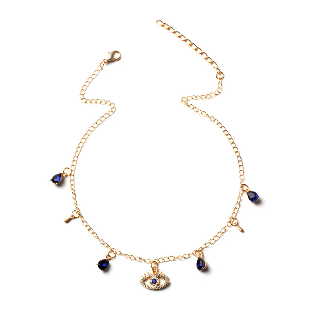 Fashion Evil Eye Necklace For Women Minimalist Classic Turkish Blue Eyes Pendant Choker Fatima Hand Clavicle Chain Lucky Jewelry