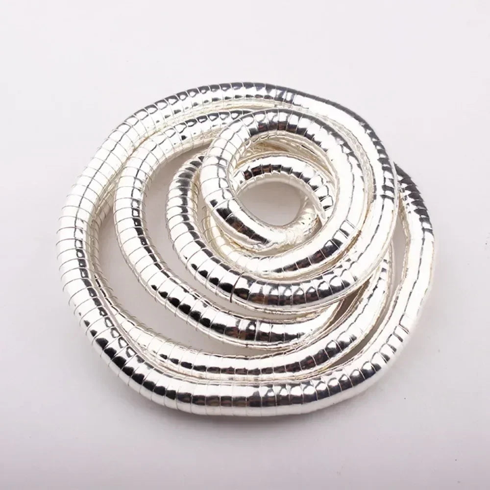 Bendable Snake Necklace Bendable Gold Silver Necklace Flexible Bracelet Twistable Choker for Women Girls Jewelry Accessories