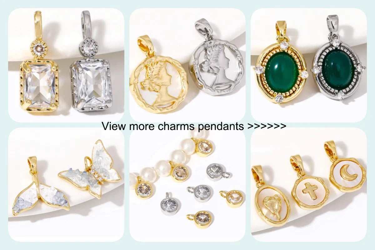Pendants For Jewelry 18K Gold Plated Brass Heart Charms Pendants For Fashion Necklace Making Supplies DIY Jewelry Accessories
