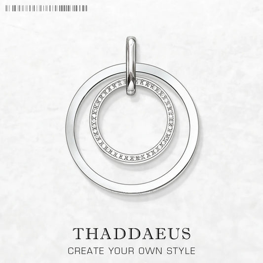 Pendant Circles Pave Brand New Fashion Glam Jewelry Europe 925 Sterling Silver Accessories Soul Gift For Women