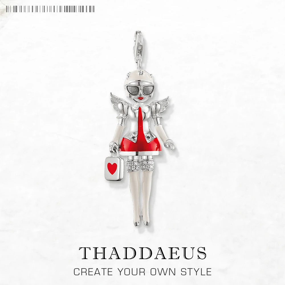 Pendant Female Nurses Doll,Brand New Fashion Jewelry Europe Style 925 Sterling Silver Accessories Gift For Women