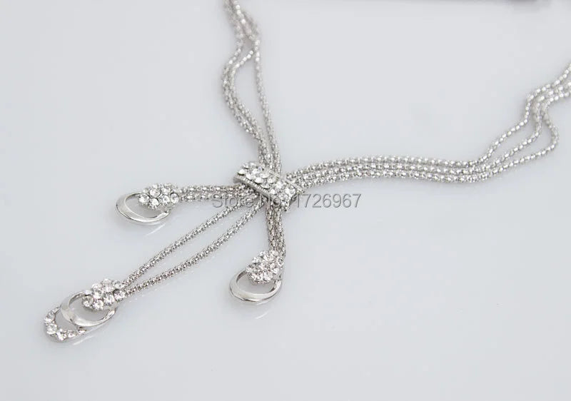 Free Shipping Latest Fashion Trendy Jewelry Set For Women Gold/Silver Color Beads Collar Necklace Earrings Bracelet Rings Sets