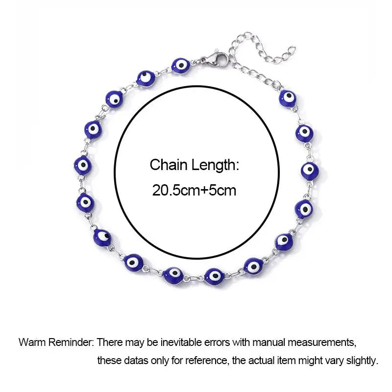 Anklets for Women Stainless Steel Stone Beaded Chain Anklet Summer Beach Accessories Boho Leg Bracelets Jewelry Tobilleras Mujer