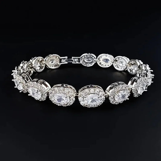 2024 New Luxury Blue Red Green Black Color Bracelet Bangle for Women Anniversary Gift Jewelry Wholesale S6923