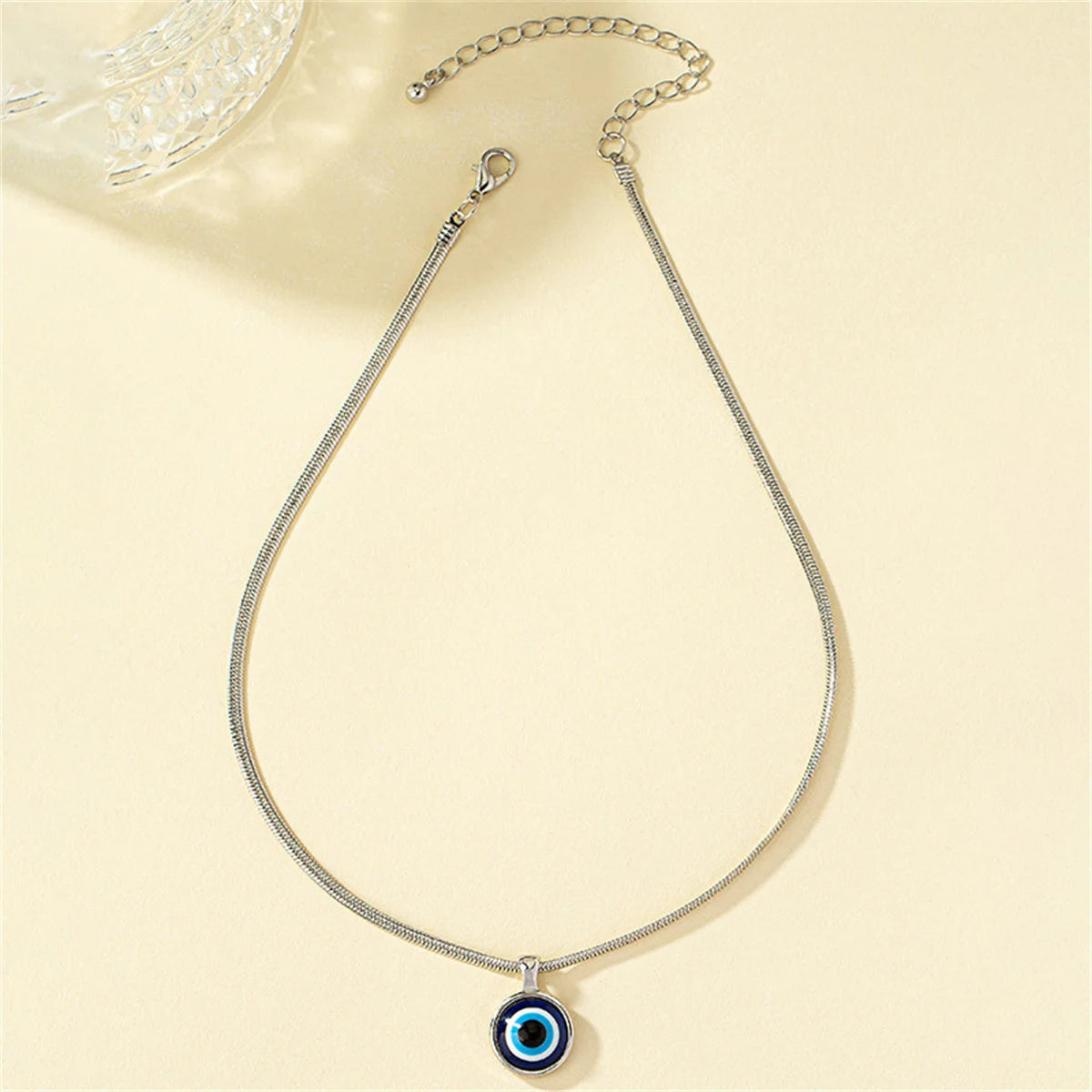 Fashion Evil Eye Necklace For Women Minimalist Classic Turkish Blue Eyes Pendant Choker Fatima Hand Clavicle Chain Lucky Jewelry