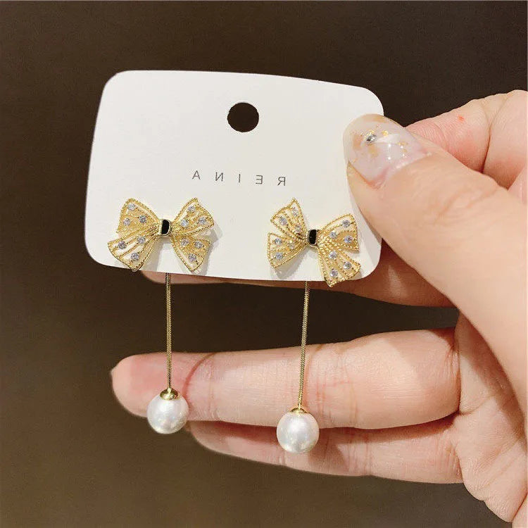 2023 New Fashion Trend Unique Design Elegant Delicate Zircon Water Drop Earrings Women Jewelry Party Premium Gift Wholesale