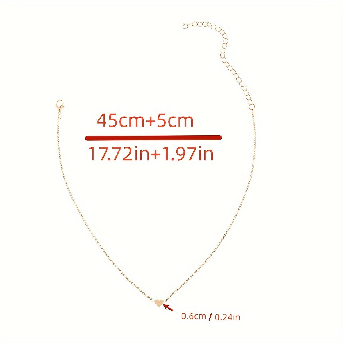 Delicate Heart-Shaped Pendant Necklace - Tiny Chain Choker for Women, Ethnic Bohemian Jewelry, Short Length, Dainty Gift Idea for Her, Perfect Accessory for Everyday Wear