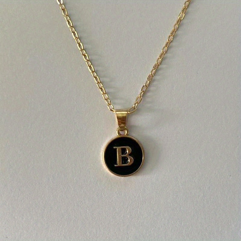 English Letters Decor Necklace Simple Pendant Necklace Alloy Necklace Jewelry Accessories For Women Gifts