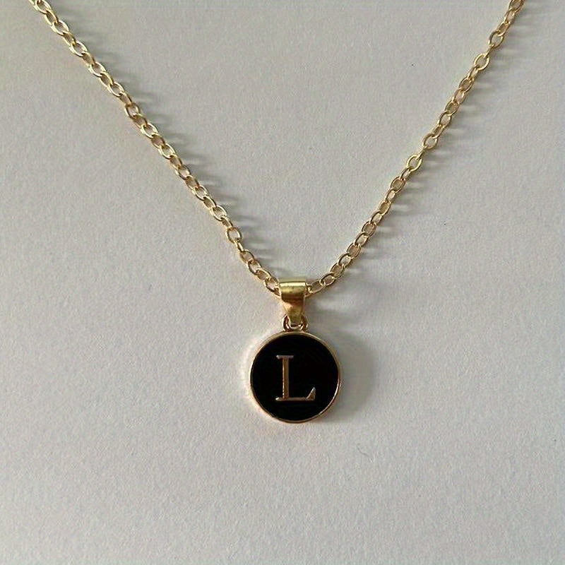 English Letters Decor Necklace Simple Pendant Necklace Alloy Necklace Jewelry Accessories For Women Gifts