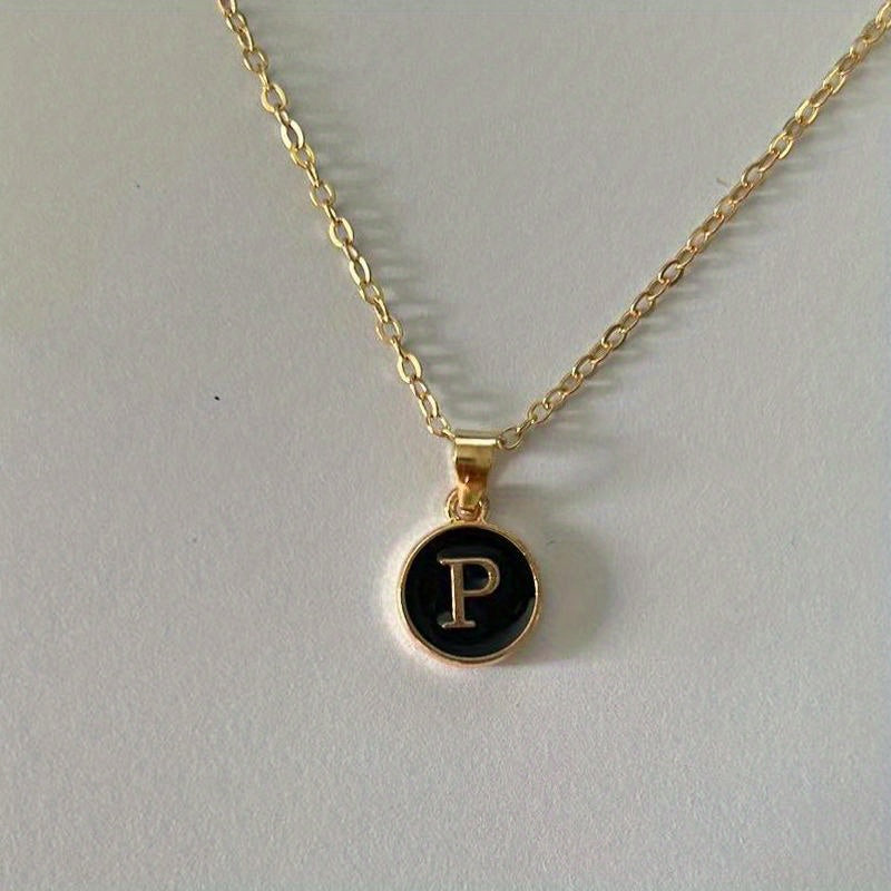 English Letters Decor Necklace Simple Pendant Necklace Alloy Necklace Jewelry Accessories For Women Gifts