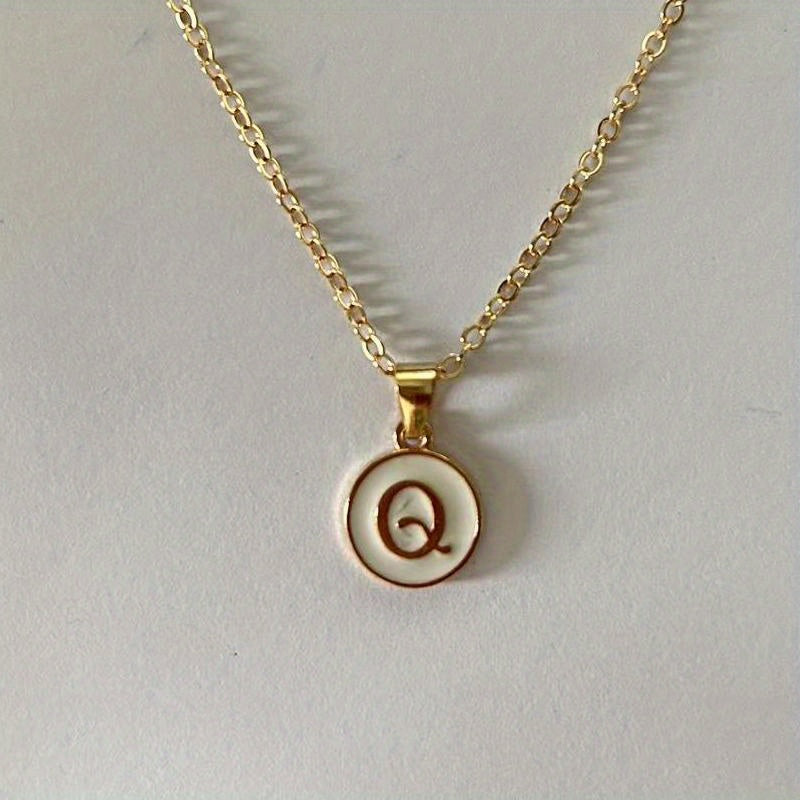 English Letters Decor Necklace Simple Pendant Necklace Alloy Necklace Jewelry Accessories For Women Gifts