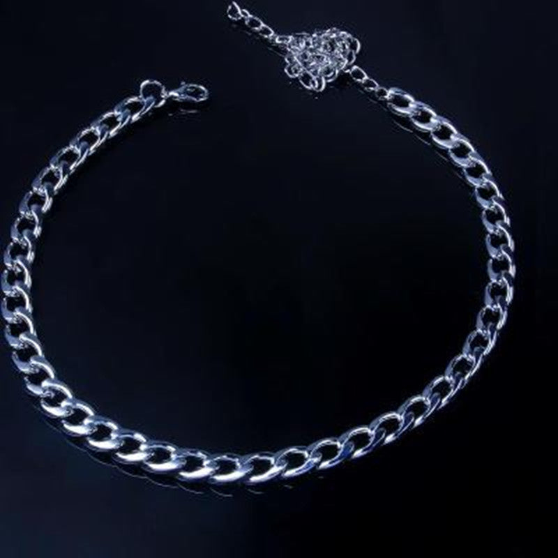 1pc Stylish Golden Titanium Steel Cuban Chain Anklet - Versatile & Durable, Perfect for Casual Attire, Vacation Style Jewelry for Women, Vacation Accessory | Minimalist Anklet | Polished Golden Finish