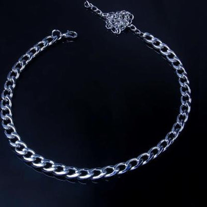 1pc Stylish Golden Titanium Steel Cuban Chain Anklet - Versatile & Durable, Perfect for Casual Attire, Vacation Style Jewelry for Women, Vacation Accessory | Minimalist Anklet | Polished Golden Finish
