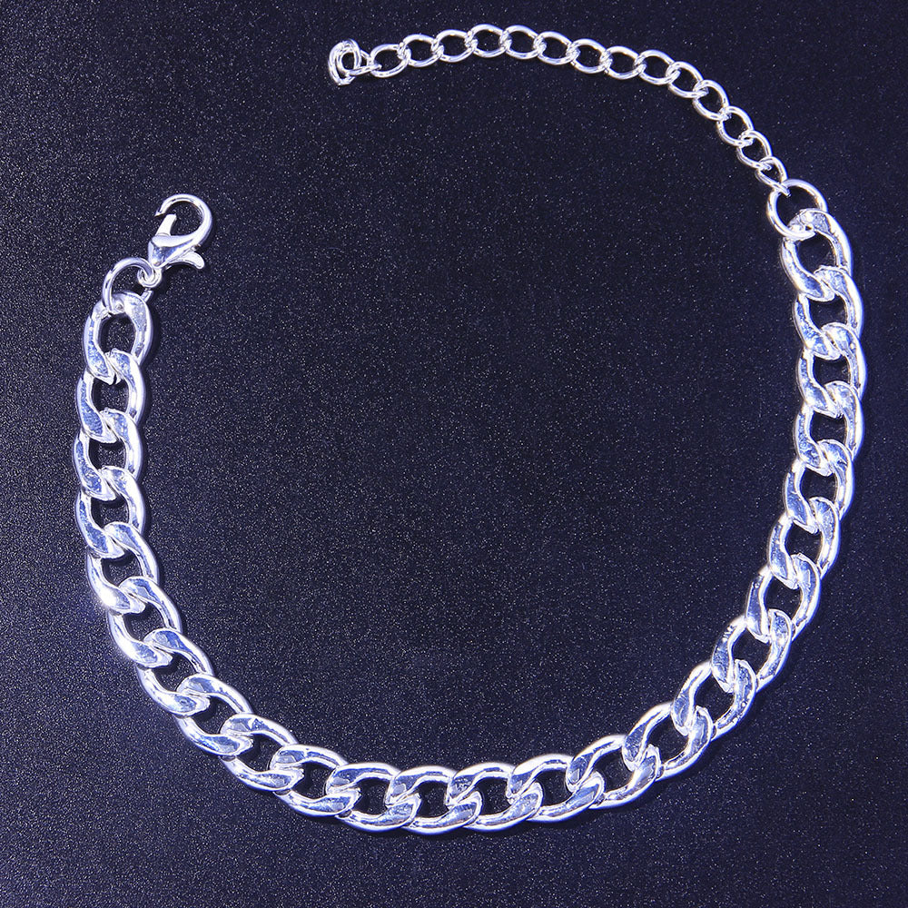1pc Stylish Golden Titanium Steel Cuban Chain Anklet - Versatile & Durable, Perfect for Casual Attire, Vacation Style Jewelry for Women, Vacation Accessory | Minimalist Anklet | Polished Golden Finish