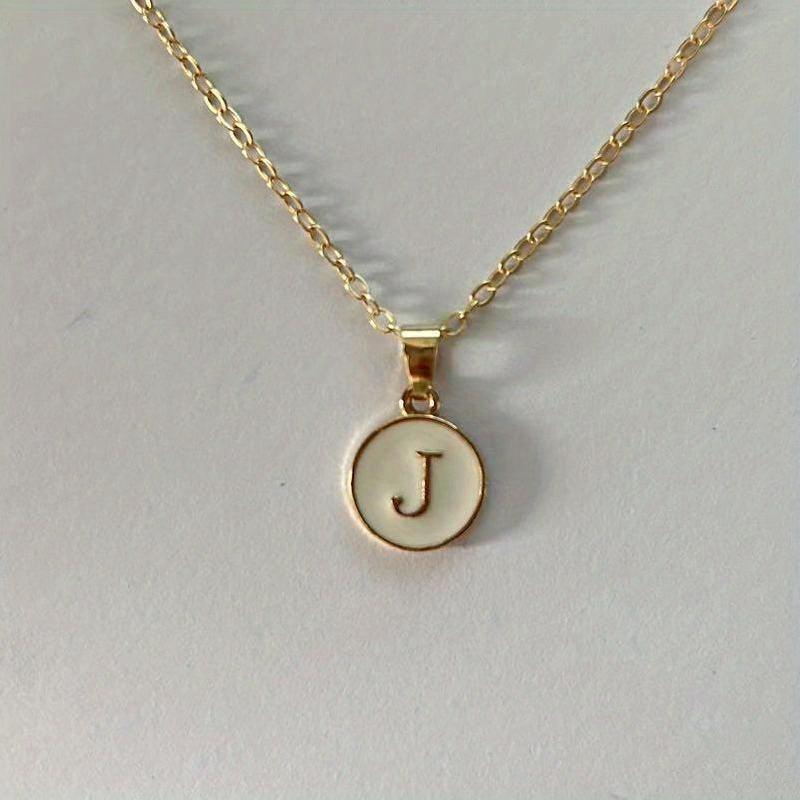 English Letters Decor Necklace Simple Pendant Necklace Alloy Necklace Jewelry Accessories For Women Gifts