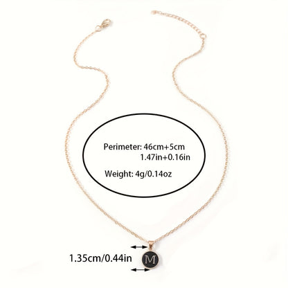 English Letters Decor Necklace Simple Pendant Necklace Alloy Necklace Jewelry Accessories For Women Gifts