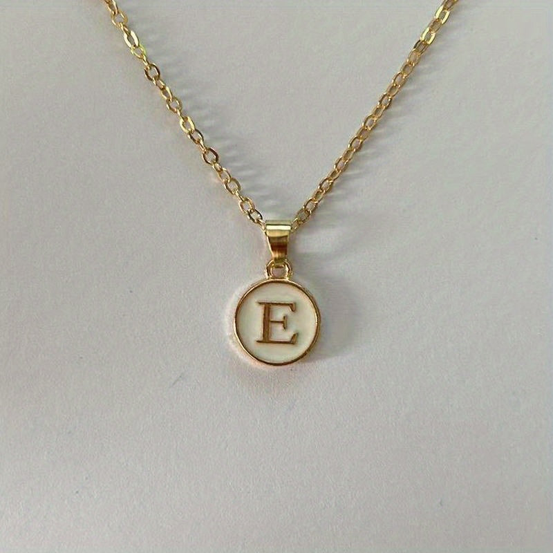 English Letters Decor Necklace Simple Pendant Necklace Alloy Necklace Jewelry Accessories For Women Gifts