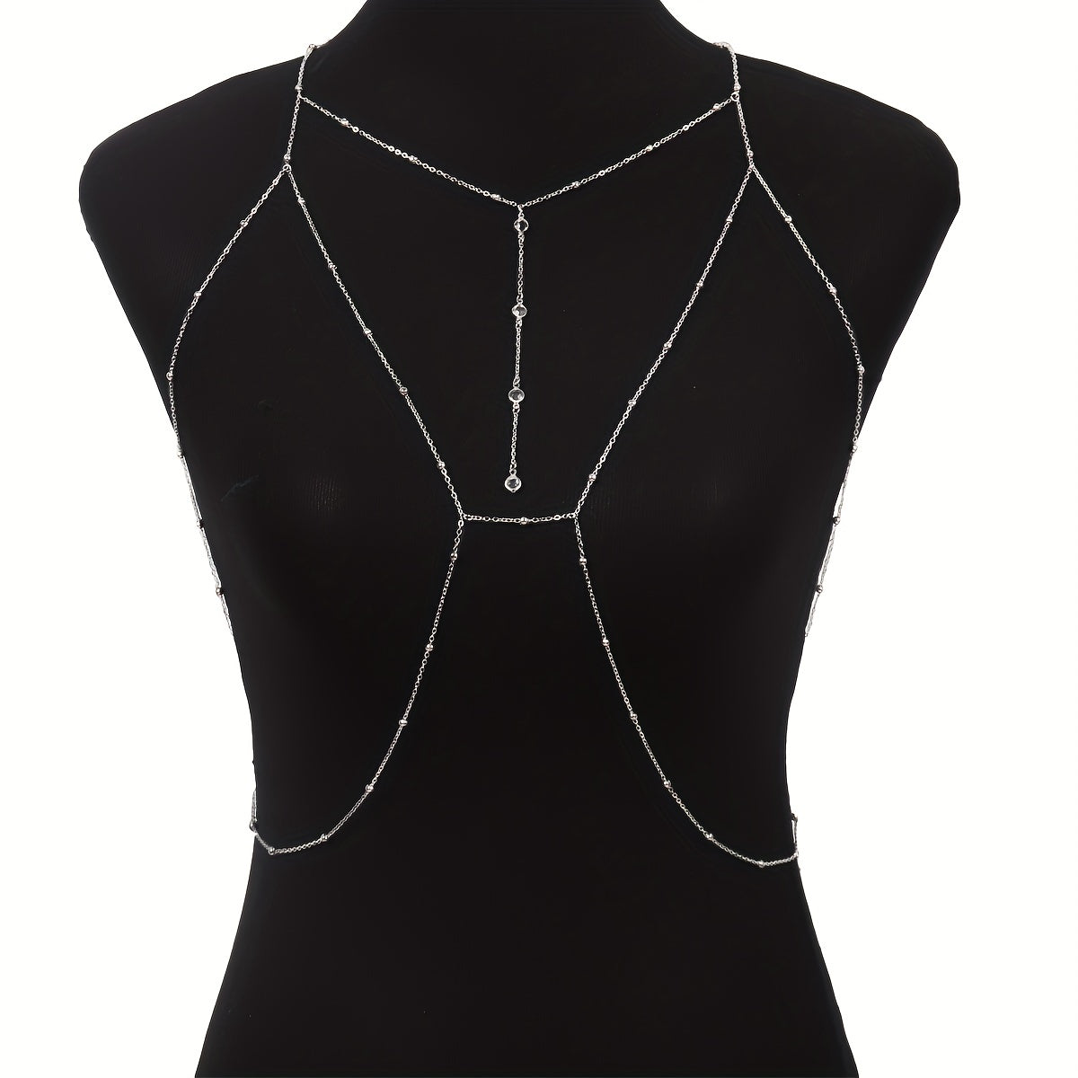 1 Fashionable Ultra-Shiny Women's Bra Chain Body Jewelry with Rhinestone Inlay, Suitable for Daily Wear, Parties, Nightclubs, Fashion Shows, and Fashion Photography