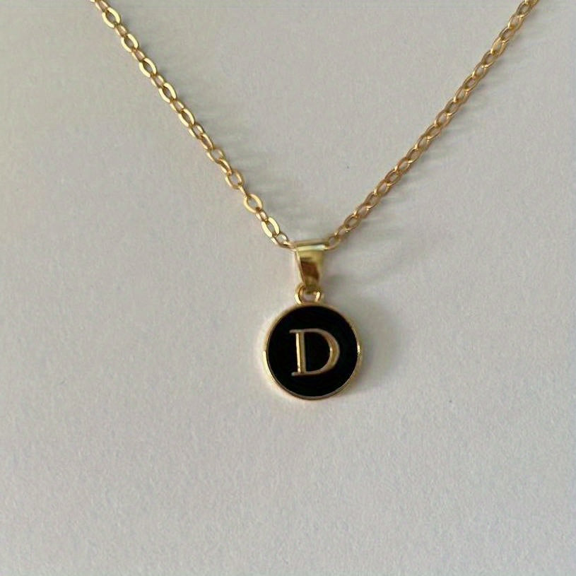 English Letters Decor Necklace Simple Pendant Necklace Alloy Necklace Jewelry Accessories For Women Gifts