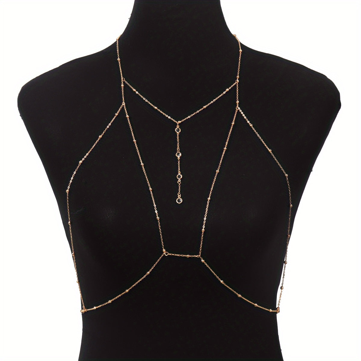 1 Fashionable Ultra-Shiny Women's Bra Chain Body Jewelry with Rhinestone Inlay, Suitable for Daily Wear, Parties, Nightclubs, Fashion Shows, and Fashion Photography