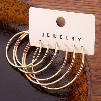 14K Plated Classic Hoop Earrings Set - Timeless Jewelry for Daily Wear, Party Decoration, and Ornament - Hypoallergenic, Nickel-Free, and Durable