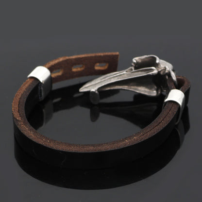 Viking Stainless Steel Crow Skull Bracelet - 304 Stainless Steel Norse Odin Jewelry with Intricate Detailing, Durable Men's Amulet Accessory for Casual & Formal Wear