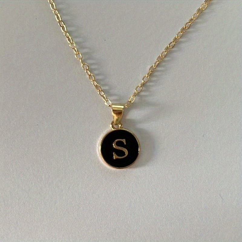 English Letters Decor Necklace Simple Pendant Necklace Alloy Necklace Jewelry Accessories For Women Gifts