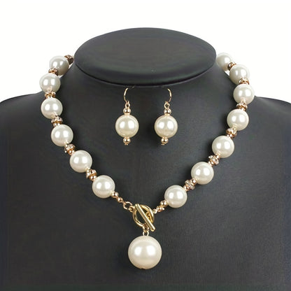 Short Faux Pearl Elegant Clavicle Chain Decor Necklace All Match Jewelry Accessories For Women