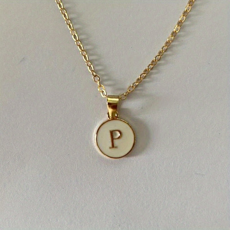 English Letters Decor Necklace Simple Pendant Necklace Alloy Necklace Jewelry Accessories For Women Gifts