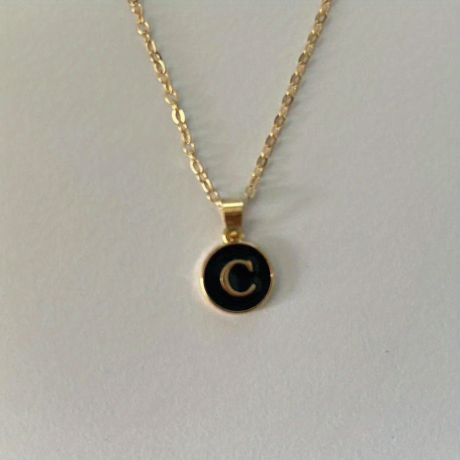 English Letters Decor Necklace Simple Pendant Necklace Alloy Necklace Jewelry Accessories For Women Gifts