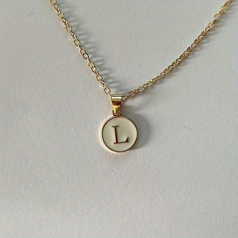 English Letters Decor Necklace Simple Pendant Necklace Alloy Necklace Jewelry Accessories For Women Gifts